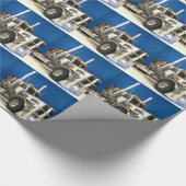 RC ABENTEUER - Chrom-Schlepper-halb LKW Geschenkpapier (Ecke)