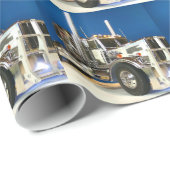 RC ABENTEUER - Chrom-Schlepper-halb LKW Geschenkpapier (Rolleneckpunkt)