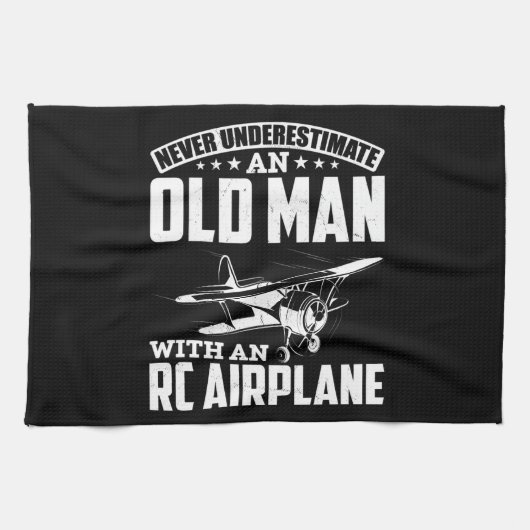 RC Aircraft Dad Funny Men RC Pilot Father Geschirrtuch (Horizontal)