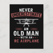 RC Aircraft Vater Funny Pilot Vater Postkarte (Vorderseite)