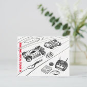 Rc-Autos mit Transmitter und andere RC-Werkzeuge Postkarte (Stehend Vorderseite)