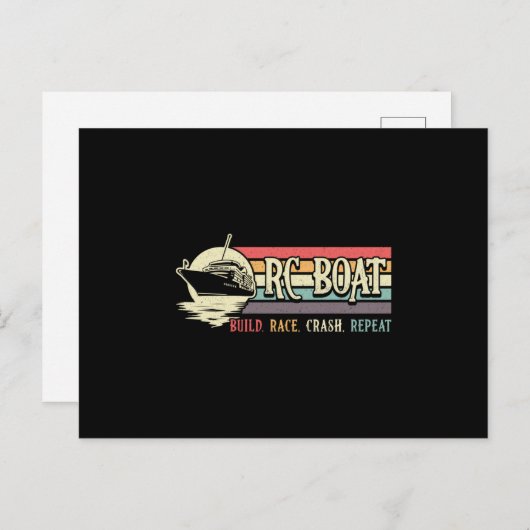 RC Boat Build Race Crash Repetiermodell RC Boats Postkarte (Vorne/Hinten)