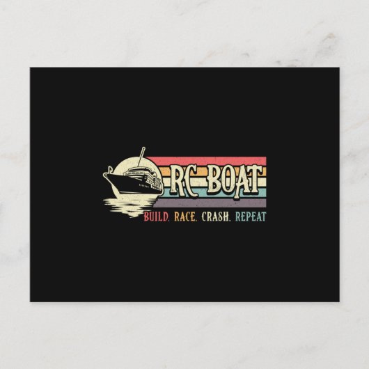 RC Boat Build Race Crash Repetiermodell RC Boats Postkarte (Vorderseite)