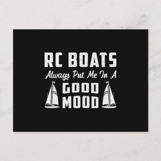 RC Boot legte mich in eine gute Laune Modell Funny Postkarte (Vorderseite)