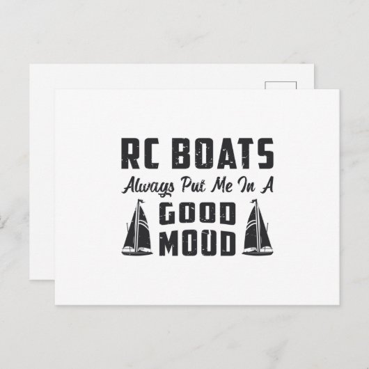 RC Boot legte mich in eine gute Laune Radio Model  Postkarte (Vorne/Hinten)
