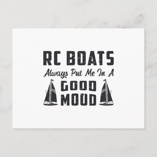 RC Boot legte mich in eine gute Laune Radio Model  Postkarte (Vorderseite)