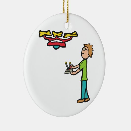 RC Drone Flying Keramik Ornament (Rechts)