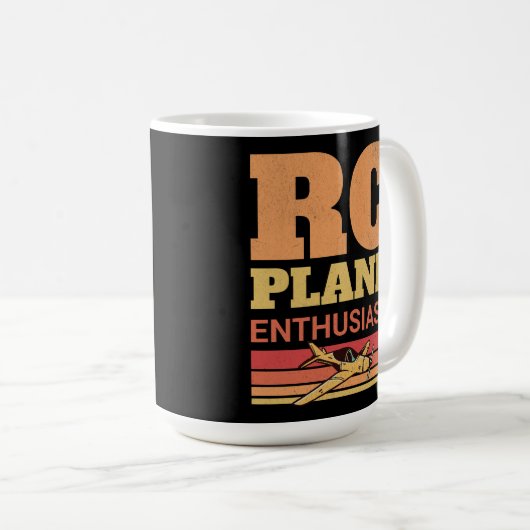 RC Flugzeug Enthusiusiasten Remote-Kontrolle Flugz Kaffeetasse (VorderseiteRechts)