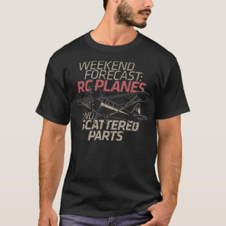 RC Flugzeug Geschenkwochenprognose RC Pilotmodell  T-Shirt