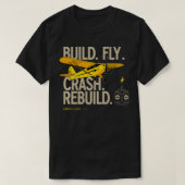 RC Flugzeug gibt Build Fly Crash Rebuild Yellow Ai T-Shirt (Design vorne)