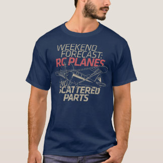 RC Flugzeug Gift Weekend Prognose RC Pilotmodell T-Shirt