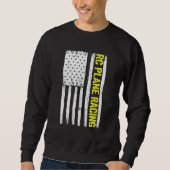 Rc Flugzeug Racing American Flag Radio Controlled  Sweatshirt (Vorderseite)