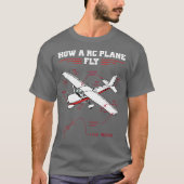 RC Flugzeug Remote Controlled Model Funny Diagramm T-Shirt (Vorderseite)