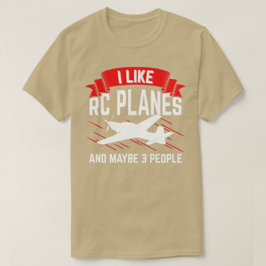 RC-Flugzeug Remote Radio Kontrolle Kontrolliertes T-Shirt (Design vorne)