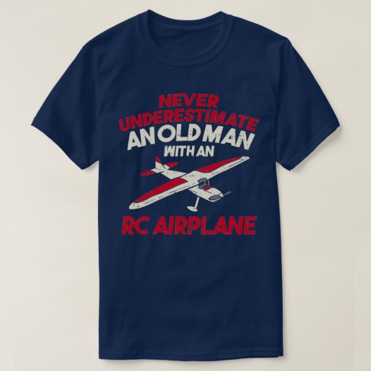 RC Flugzeug Remote Radio Kontrolle Kontrolliertes T-Shirt (Design vorne)