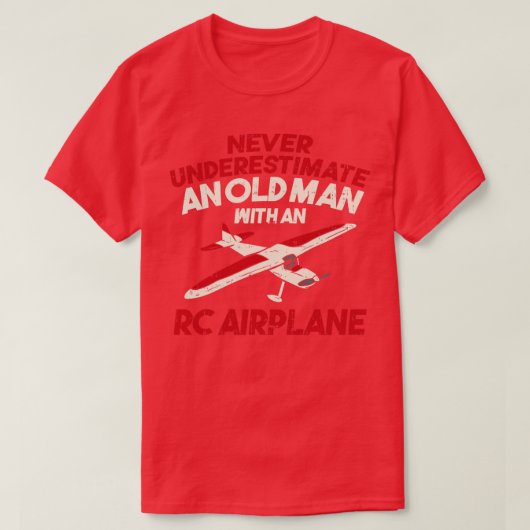 RC Flugzeug Remote Radio Kontrolle Kontrolliertes T-Shirt (Design vorne)