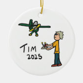 RC Flugzeug - Tim Keramik Ornament (Vorne)