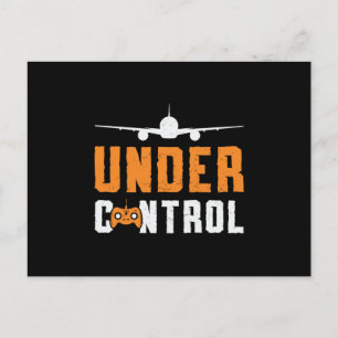 RC-Flugzeug unter Kontrolle Luftfahrzeug Pilot RC- Postkarte