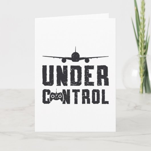 RC-Flugzeug unter Kontrolle Pilot Flugzeug RC-Flug Karte (Vorderseite)