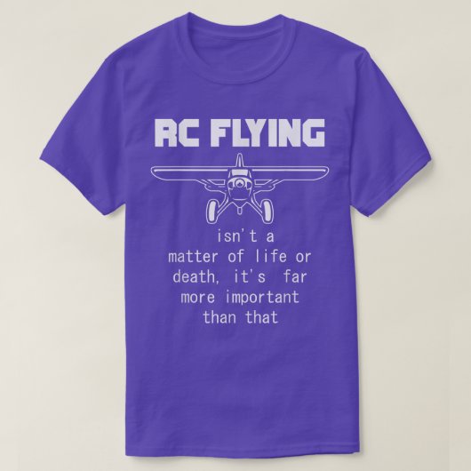 RC Flying Radio Controlled Airplane Remote-Kontrol T-Shirt (Design vorne)