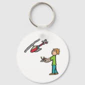 RC-Hubschrauber-Fliegen Schlüsselanhänger (Rückseite)