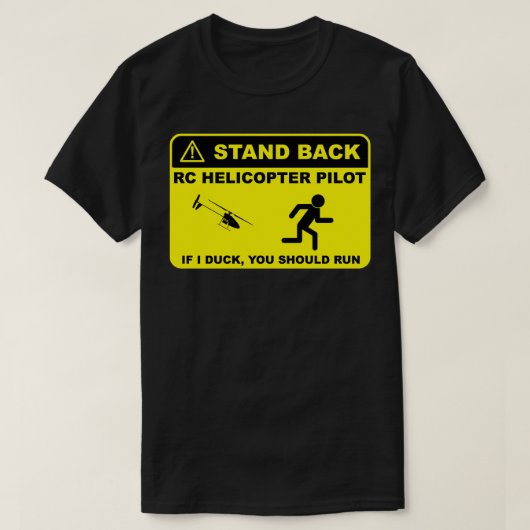 RC Hubschrauberpilot Zurück 2 T-Shirt (Design vorne)