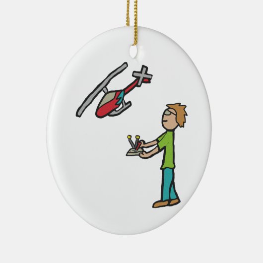 RC Modell Hubschrauber Flug Keramik Ornament (Rechts)