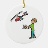 RC Modell Hubschrauber Flug Keramik Ornament (Vorne)