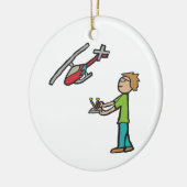 RC Modell Hubschrauber Flug Keramik Ornament (Links)