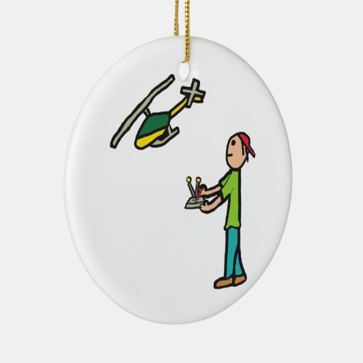 RC Modell Hubschrauber Flug Keramik Ornament (Rechts)