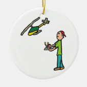 RC Modell Hubschrauber Flug Keramik Ornament (Vorne)