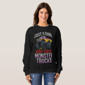 Rc Monster LKW Fernautobahn Kontrolle Sweatshirt (Vorne ganz)