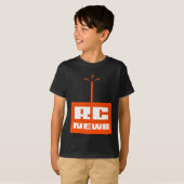 RC Newb das schwarze Shirt Kindes (orange Logo) (Vorne ganz)