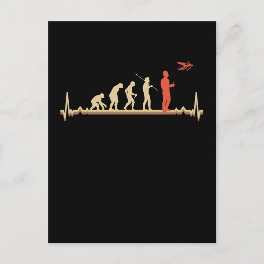 RC Pilot Evolution Retro Model Flugzeug Postkarte (Vorderseite)