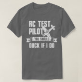 Rc Testpilot Funny Radio Kontrolle Flugzeug Hobby  T-Shirt (Design vorne)