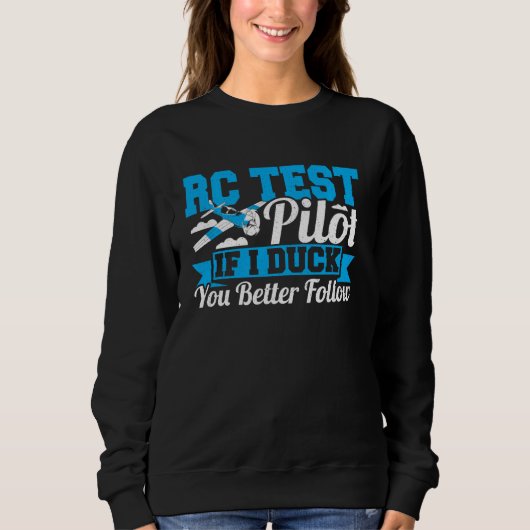 RC-Testpilot Remote-Kontrolle RC-Flugzeug Sweatshirt (Vorderseite)