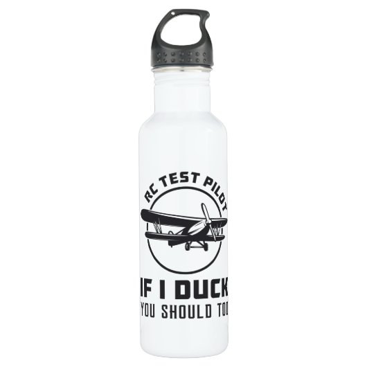 RC-Testpilot, wenn ich das RC-Flugzeug abziehe Edelstahlflasche (Vorderseite)