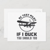 RC-Testpilot, wenn ich das RC-Flugzeug abziehe Postkarte (Vorne/Hinten)