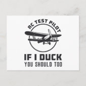 RC-Testpilot, wenn ich das RC-Flugzeug abziehe Postkarte (Vorderseite)