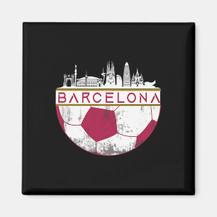Rcelona Stadt Skyline Fußball Sportfans Cool Magnet