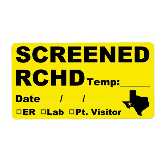 RCHD Screening-Labels (Vorne)