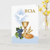 RCIA Glückwunsch-katholische Sakraments-Symbole Karte (Gelbe Blume)