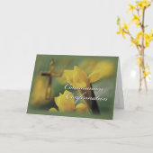 RCIA Kommunions-und Bestätigungs-Glückwünsche Karte (Gelbe Blume)