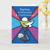 RCIA-Taufkommunion und -Bestätigungs-Glückwünsche Karte (Gelbe Blume)