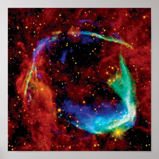 RCW 86 Supernova Remnant - NASA Hubble Space Foto Poster (Vorne)
