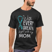 RD Custom Cervical Cancer Shirt, ich kämpfe mit Ma T-Shirt (Vorderseite)