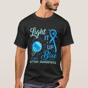 Rd Light It Up Blue Autismus Awareness Kids Men Wo T-Shirt