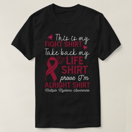 RD Multiple Myeloma Awareness My Fight T-Shirt (Design vorne)