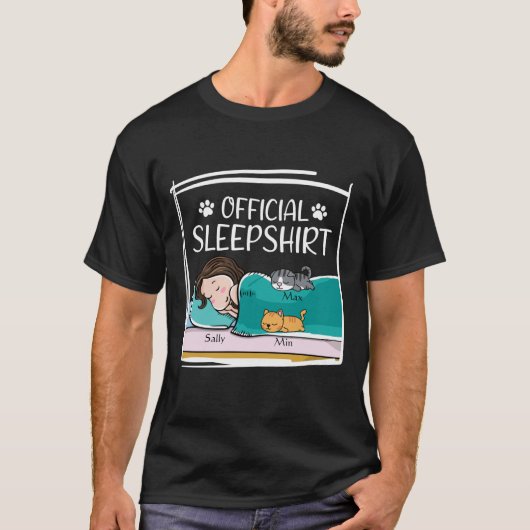 RD Offiziell Sleepshirt - Personalisierte Katze Lo T-Shirt (Vorderseite)