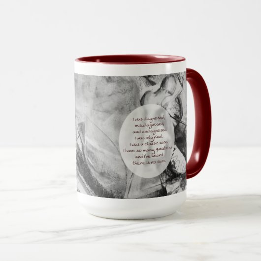 RD Patient Voice Gedicht größere farbige Tasse (VorderseiteRechts)